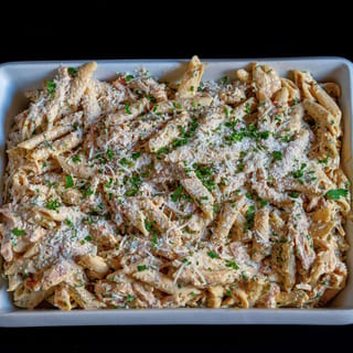Penne Pasta and Smoked Chicken