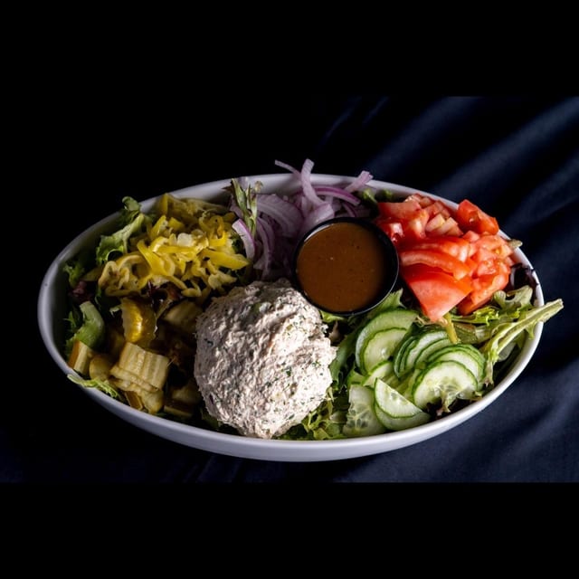 Chicken Salad on Spring Greens.