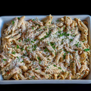 Penne Pasta and Smoked Chicken